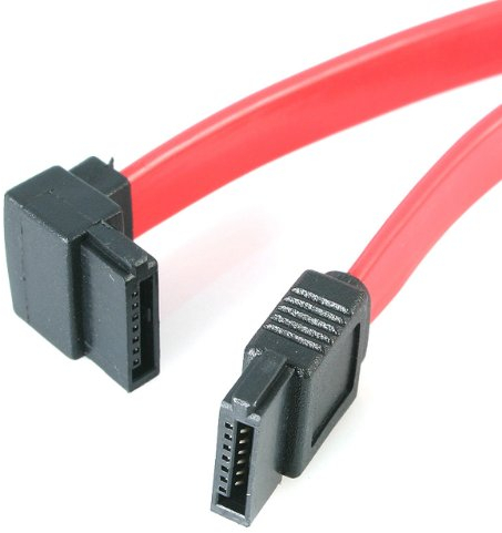 StarTech.com 30cm Left Angled SATA Extension Cable - Red