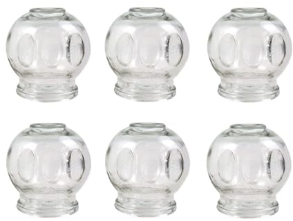 Koppglas XXL, ø 7,5 cm 6 stycken koppar gjorda av glas (brandkoppning) vakuum massage ny