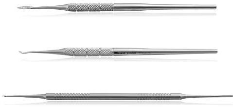 Set Pedicura Profesional Blizzard - 13 cm Lima Uñas Encarnadas, 13 cm Excavador, 16 cm Lima/Cureta - Acero Inoxidable Forjado Alemán - Podología Profesional - Dispositivos Médicos, Marcado CE
