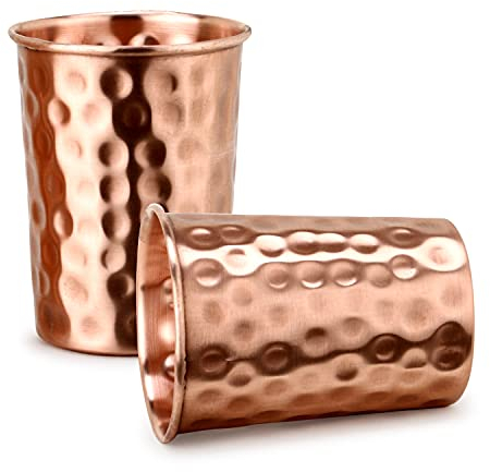 Zap Impex Ayurveda Banefits - Vasos de agua (250 ml)