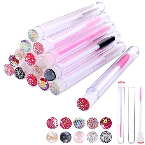 Dming 50pcs Eyelash brush Lash Wand Makeup tool Eyelash Extension supplies Cleaning brush Diamond Mascara (50, mix)