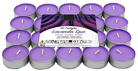 Lumar Aromatic Velas de té aromáticas (Lavanda Pack 20 Velas)