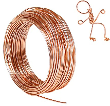 tenn well Aluminum Craft Wire 12 Gauge, 2mm Thick 100 Feet Bendable Metal Wire for Bonsai Training, Sculpting, Bike Modelling Skeleton Crafting, Jewelry Making, Gardening and Wrapping (Copper)