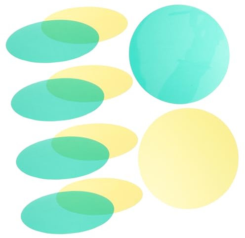 jojofuny Lot De 10 Filtres De Projecteur En Plastique (10 Cm De Diamètre) Remplacement De Lentille De Projecteur Portable Pour Photographie Et Vidéographie Jaune Et Vert