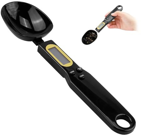 Kitchen Digital Measuring Spoon, Electronic Weighing Spoon Scale with 0.1 g Scale up to 500g LCD Screen Display for Daily Meals, Pet/Dog/Cat Food Measuring, Dispensing Coffee Beans, Milk, Flour