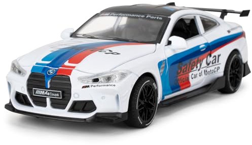 imtfzct 1/32 M4 Spielzeugauto, legiertem Stahl Modellauto, Sound- und Licht-Spielzeugauto mit Pull-Back-Funktion, Sammlergeschenk für Kinder von 3-10 Jahren (weiß)