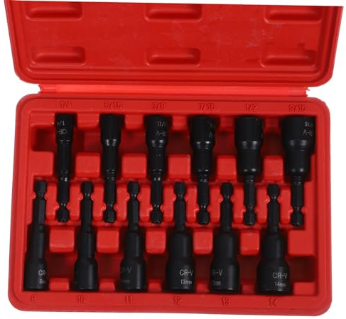 PRETYZOOM Bussole Impatto Girevoli Utensili Per Bussole Impatto Barre Prolunga Assortite Per Avvitatori Elettrici Design Allungato Per Spazi Ristretti Forma Esagonale Per Connessione