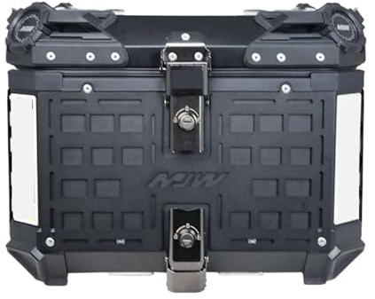 SRKATI Caja de Cola Motocicleta Baúl Superior para Motocicleta de Estilo Armadura Pesada, de Aluminio, para Exteriores, Impermeable, para Equipaje de Motocicleta, Casco