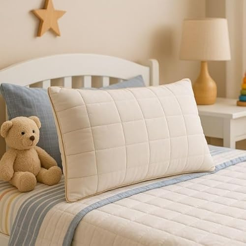 Frilla Cuscino per bambini dai 2 anni in su, 40 x 60 cm, 100% cotone, morbido, regolabile in altezza, procione, ipoallergenico, Ökotex-100 | MINIDREAM