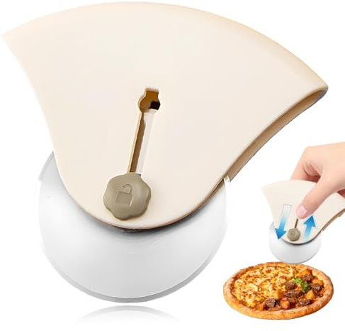 BIKPRST Cortador De Pizza, Raspador De Pizza,extensible, Cortador De Masa,Rascador De Cocina,Cuchilla De Acero Inoxidable,Muy Afilada,Utensilios De Hornear,Cuchilla De Acero Inoxidable,garre Cómodo