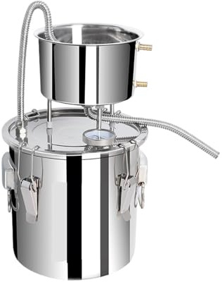 HIJYMNZPQ Destilador De Acero Inoxidable 22L, Alcohol, Hogar, Flor En Espiral, Agua, Vino Esencial, Kit Elaboración Aceite ElaboracióN De Cerveza AutéNtica