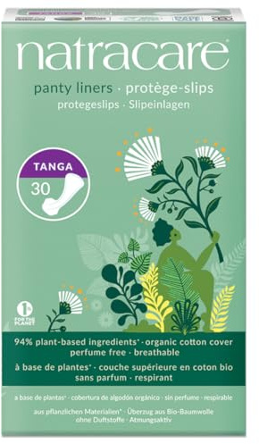 Natracare Natural Organic Thong Style Panty Liners, Made with Certified Organic Cotton, Ecologically Certified Cellulose Pulp and Plant Starch (1 Pack, 30 Liners Total)