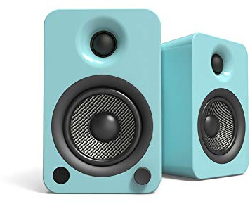 Kanto YU4 Powered Speakers with Bluetooth™ and Phono Preamp - Pair, Gloss Teal