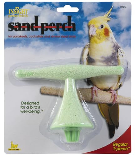 JW Pet Company Insight Sand Perch T Perch Bird Accessory, Regular, Assorted Colors