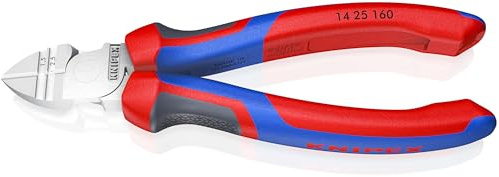 KNIPEX Abisolier-Seitenschneider verchromt mit Comfort-Griffen 160 mm, 14 25 160