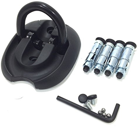 VIPER Triton II Motorcycle Security Steel Flip up Ground Anchor Black Bike Heavy Duty Anti-Theft Protection