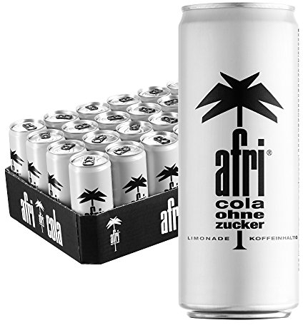 afri cola zero - erfrischende kalorienfreie Cola mit vollem afri cola Geschmack - koffeinhaltig, ohne Zucker- in der praktischen Getränkedose, EINWEG (24 x 330 ml)