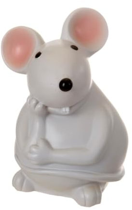 HEICO Nachtlicht Maus LED Nachtlampe im coolen grauen Design - Schlummerlicht für Kinderzimmer, energiesparend und dekorativ