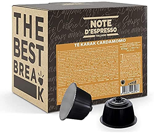 Note D'Espresso Tè Chai Karak e Cardamomo, Capsule Compatibili Soltanto con Sistema NESCAFE DOLCE GUSTO, 48 Caps