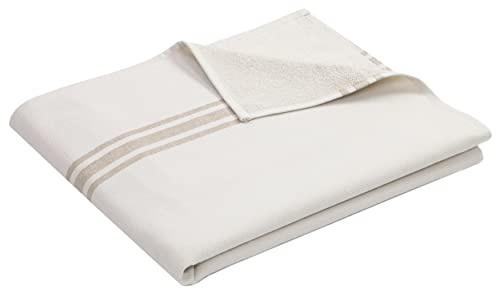 ZOLLNER Strandhandduk, hamam-handduk, 70 x 180 cm, bomull, beige brun randig