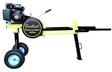 FORESTWEST 11097P, 18Ton 3HP Petrol Kinetic Log Splitter, 2s Per Split Fast Gasoline Firewood Splitter