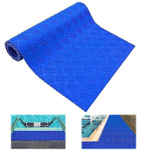 Tapis d'échelle, Tapis Échelle Piscine, Tapis D'échelle de Piscine pour Piscine Hors Sol, échelles de Piscine, Toboggans, échelles et Plongeoirs,90 * 40cm
