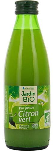 Jardin Bio Étic - Délicieux Pur Jus de Citron Vert Pressé 100% Bio - 25cl Boisson Rafraîchissante - Idéale pour une Alimentation Saine et Gourmand - Le Lot De 4