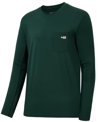 Bassdash Camiseta de Manga Larga para Hombre UPF 50+ Performance Protección Solar UV Pesca Senderismo Camisetas Deportivas