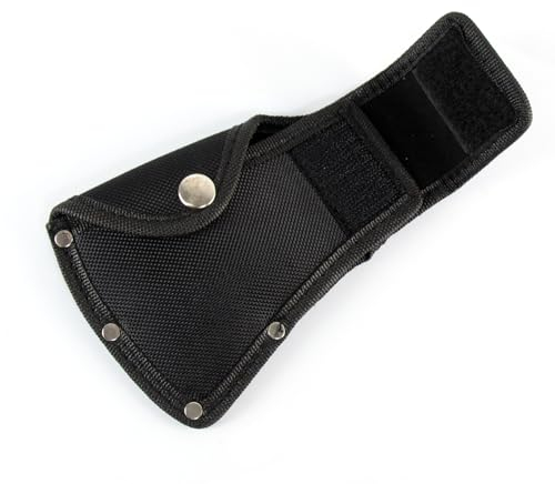 Gaine de hache en cuir – Petite housse de tête de hache pour haches de 0,88 à 3,8 kg – Protecteur de lame à double pression – Housse de hache portable pour les amateurs de camping – Protection de lame