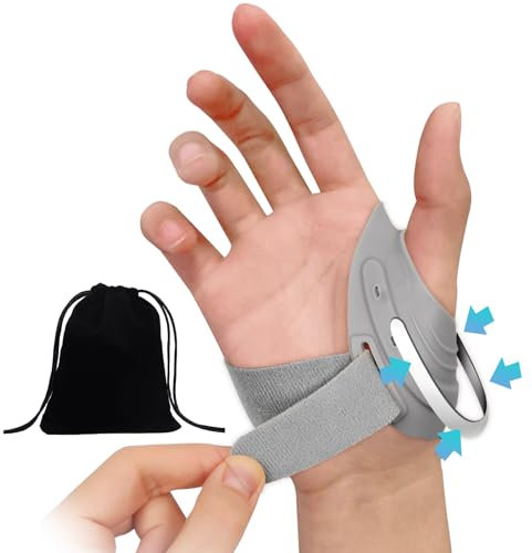 Daumensattelgelenk Bandage,Orthese Daumensattelgelenk,Daumenorthese Rechts,Daumenorthese,zur Linderung von Arthritis-und Sehnenentzündungsschmerzen,Mit 1 Aufbewahrungstasche(Grau,M,Unter 21 Cm)
