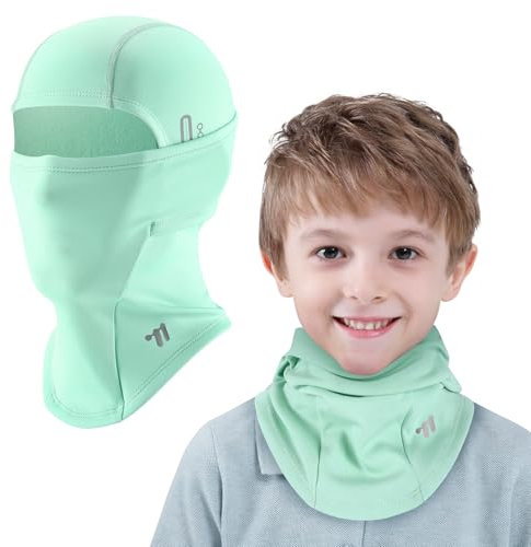 ICOCOPRO Sturmhaube für Kinder, Winter, warme Sturmhaube, winddichte Maske, Skimaske, Sturmhaube für Jungen und Mädchen, Einheitsgröße, mit Brillenlöchern