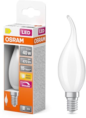Osram Lampe LED Superstar Classic BA40 Windgust Filament dimmable, blanc