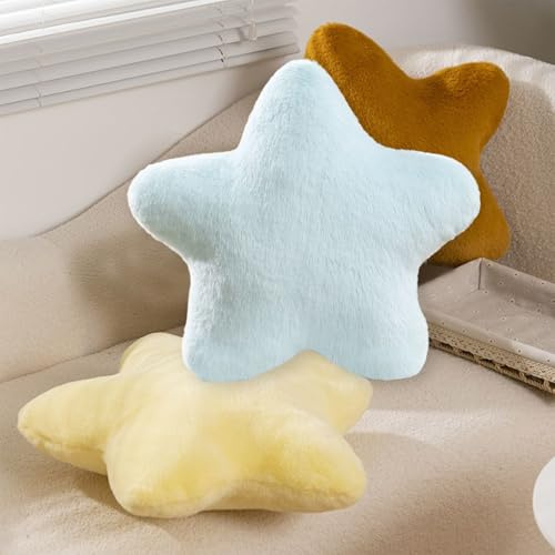 Durdiiy 2pcs Start Plush Pillow Throw Cute Comfortable Pillows Sleeping Cushions for Kids Decorative Seating Living Room Bedroom Office