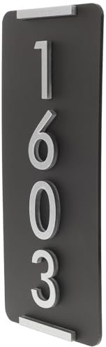Housoutil House Number 3mm Thick 20x9cm Adhesive Address Plaque for Home and Office Doors Outdoor Mailbox with Sturdy