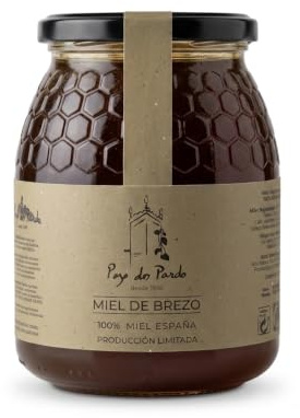 Pazo dos Pardo Miel Cruda de Brezo 100% Miel Pura de Abeja Espanola, Miel Natural Sin Filtrar ni Pasteurizar, Artesanal Edicion Limitada