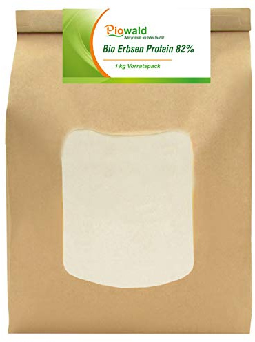 BIO Erbsenprotein 82% - Isolat - 1 kg Pulver Vorratspack, Pflanzliches Eiweißpulver, Vegane Proteinquelle