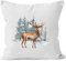 Autiga Kissenbezug Weihnachten Hirsch Deer Winterlandschaft Schnee Watercolor weiß 40cm x 40cm