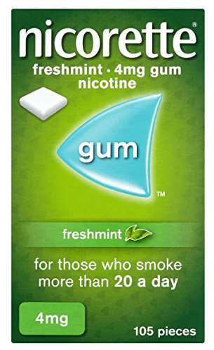 Nicorette Fresh Mint Stop Smoking Aid Chewing Gum, 4 mg