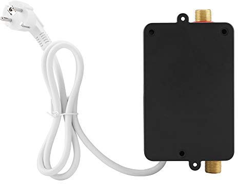 Mini Calentador de Agua Eléctrico 220V 3400W Sin Depósito, Calefacción Instantánea para Ducha, Cocina Y Lavado, Agua Caliente Rápida, Negro – Eu
