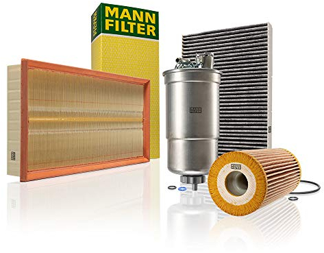 Original MANN-FILTER Wartungspaket aus 1x Luftfilter C 37 153, 1x Kraftstofffilter WK 853/3 x, 1x Innenraumfilter CUK 2862 und 1x Ölfilter HU 726/2 x - Für PKW