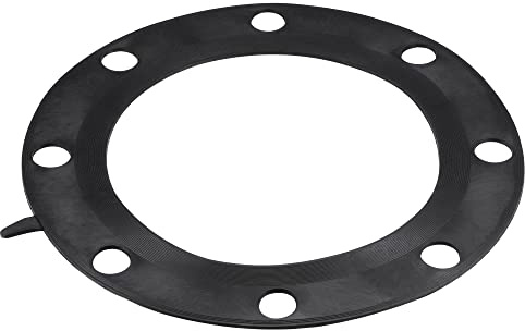 MECCANIXITY Rubber Flange Gasket Full Face for 8 Inch DN200 Pipe 8 Bolt Holes Black Flat Washer