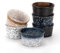 PARMEDU Auflauf- & Souffléförmchen-Set aus Keramik, 6 Mini-Porzellanschalen, 100ml im Zen-Stil, Backofenfeste Tassen/Schüsseln für Puddings, Brûlées, Soufflés, Eis, Dip-Saucen, Snacks, Modell BK002