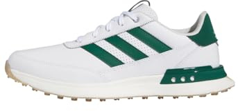 adidas S2G SL Leather 24, Zapatos de Golf para Hombre, Blanco/Verde, 44 EU