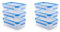 Emsa N10312 Frischhaltedosen-Set, Transparent/Blau, 3 x 0,55 L (Packung mit 2)