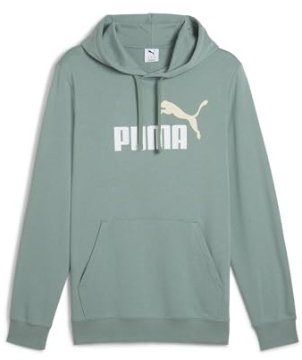 Puma ESS 2 Color No. 1 Logo Hoodie TR, Sudaderas con Capucha Hombre, Green Moon,