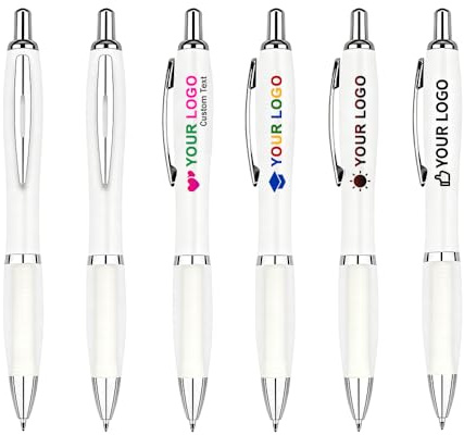 UV Color Printing Personalized Pens With your Custom Logo or Text 100 Pack Bulk for Businesses Parties Events
