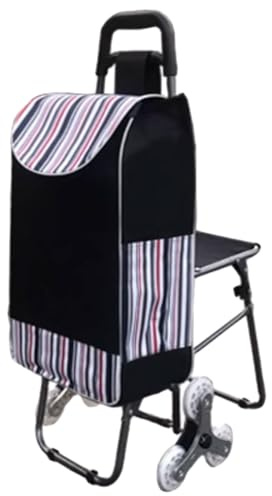 HARIPYER Monter Les escaliers Diable Chariot de Courses Portable Diable de Grande capacité Pliable pour la Maison, Le Magasin, Le Garage, Peut contenir 330 LB