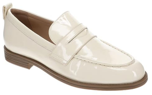 Cole Haan Women's Stassi Penny Loafer, Ivory Patent Leather, 6.5 UK