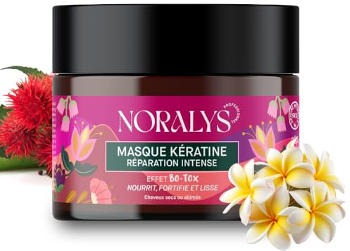 Mascarilla ultra-reparadora con queratina: tratamiento capilar profesional nutritivo y revitalizante ideal para cabello seco y quebradizo con efecto volumen y brillo (Queratina Repair)