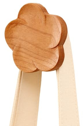 TREOAKWIS Coat Hooks Wall Mounted, Wooden Wall Hooks for Hanging, Wall Hanger Hooks, Towel Hooks, Coat Racks for Living Room Hallway (5CM)